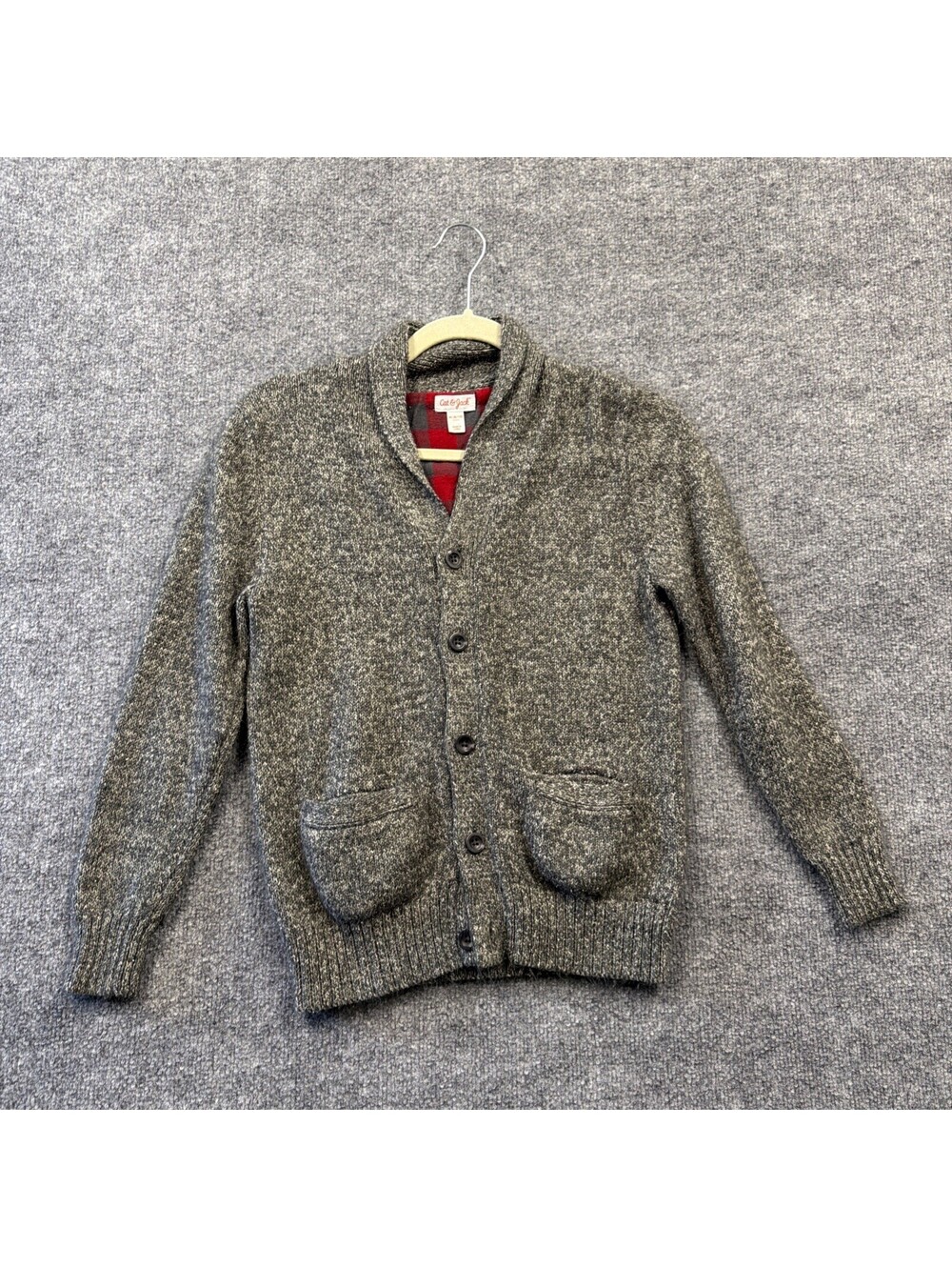 Cat And Jack 8/10 Boys Green Cardigan Button Up
